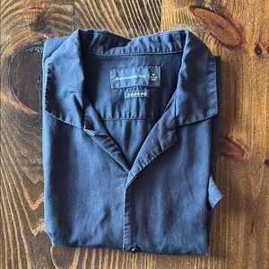 Abercrombie & Fitch Navy Blue Casual Button-Down Shirt